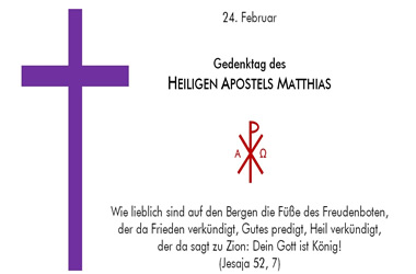 Apostel Matthias – Gedenktag 24. Februar